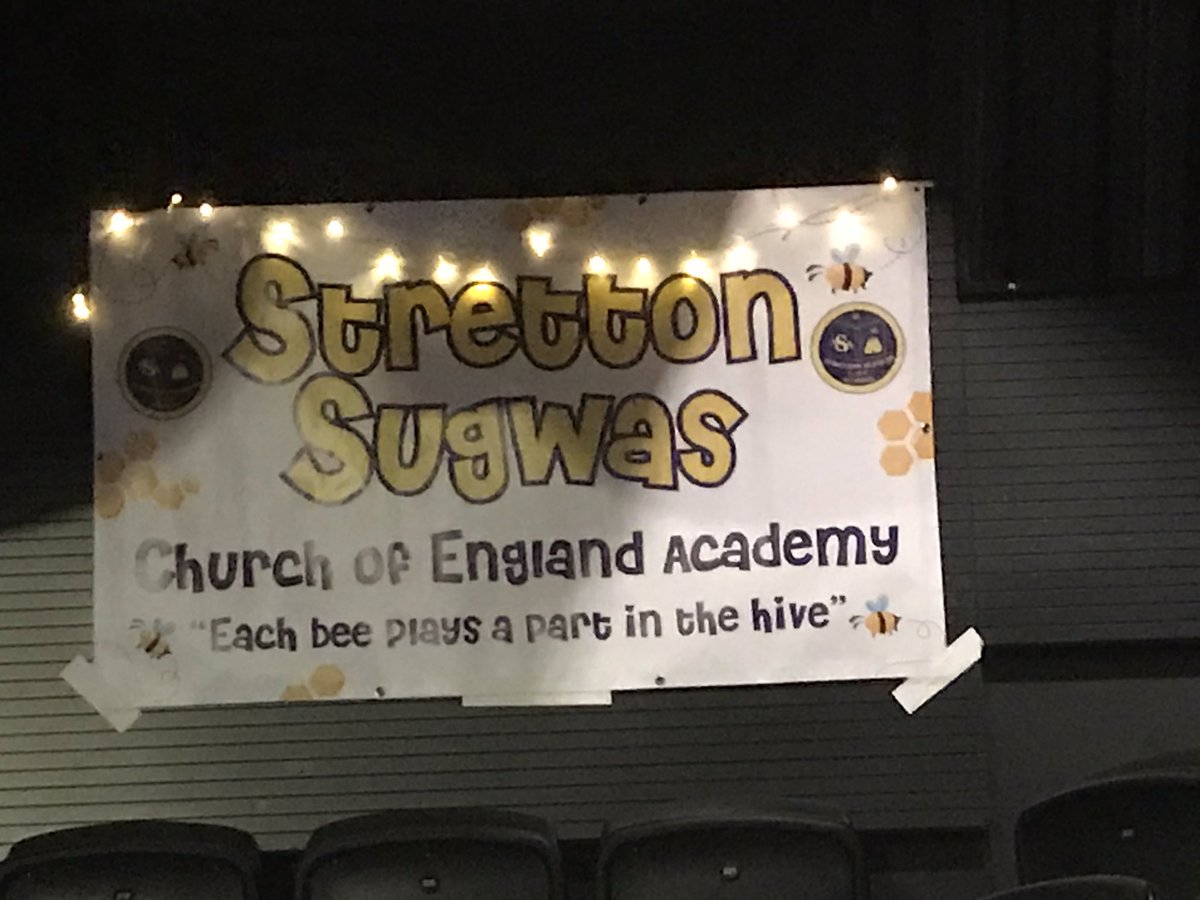 strettonsugwas's tweet image. At the arena, banner up &amp;amp; ready for rehearsal to begin #YV2020