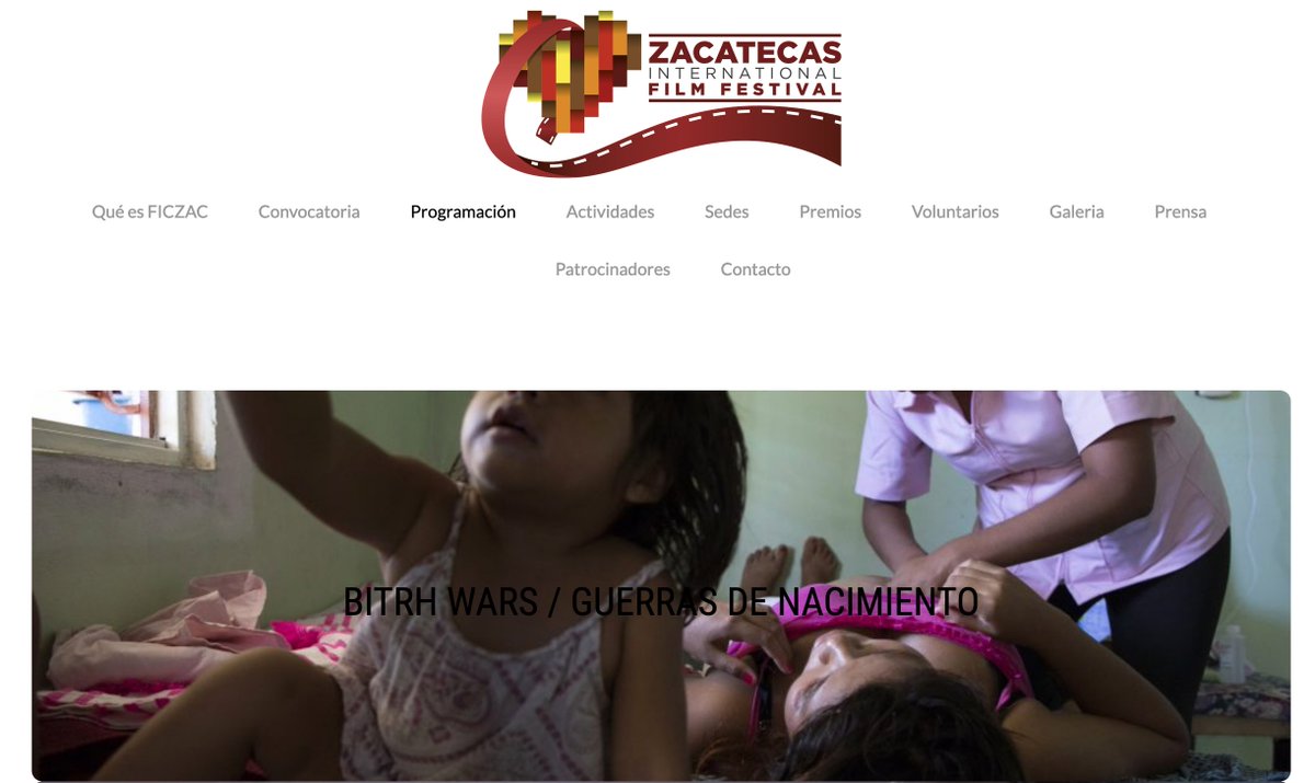 JanetJarman's tweet photo. Today at 4PM 'Birth Wars' will screen at the inaugural Zacatecas International Film Festival. Thank you for the invitation #ficzac! https://t.co/hrcGYyDi3d