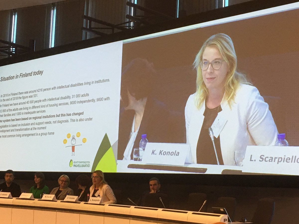 DisSupportEU's tweet photo. ‘Service should help people to find their voice’ @KKonola @kvpsfi speaking on the next steps of the #deinstitutionalisation process #TowardsInclusion2020 #EEGcommunity https://t.co/IXiKdiVyWJ