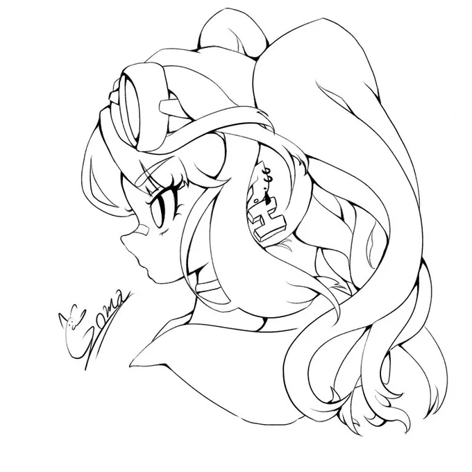 昔描いた絵をババっと塗り直しました? 