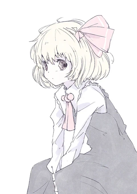 ルーミア... #深夜の真剣お絵描き60分一本勝負 