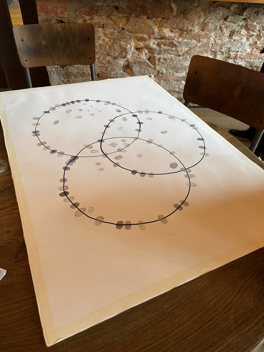BristolOldVic's tweet photo. We're thrilled to have been joined today by @ElaineRartist to participate in her ongoing SPOTtimespotTIME social fingerprint document and add our creative marks to the mix! #fingerprintofunity
Find out more about the project here: https://t.co/CZIJCCKDtg https://t.co/mldA9sVUIW