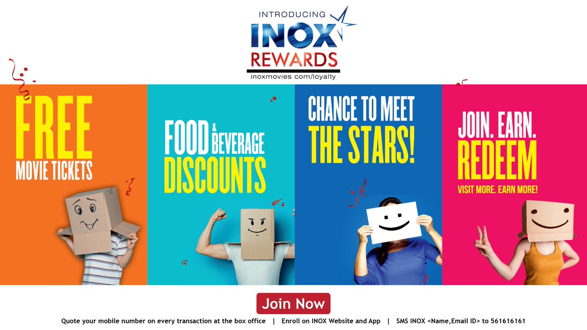 INOXMovies's tweet photo. Calling all the movie buffs out there!🍿🤩 Watch more and earn more with #INOXRewards.😍
Join today: https://t.co/Gujtn7ILmh https://t.co/t28GerDRbq