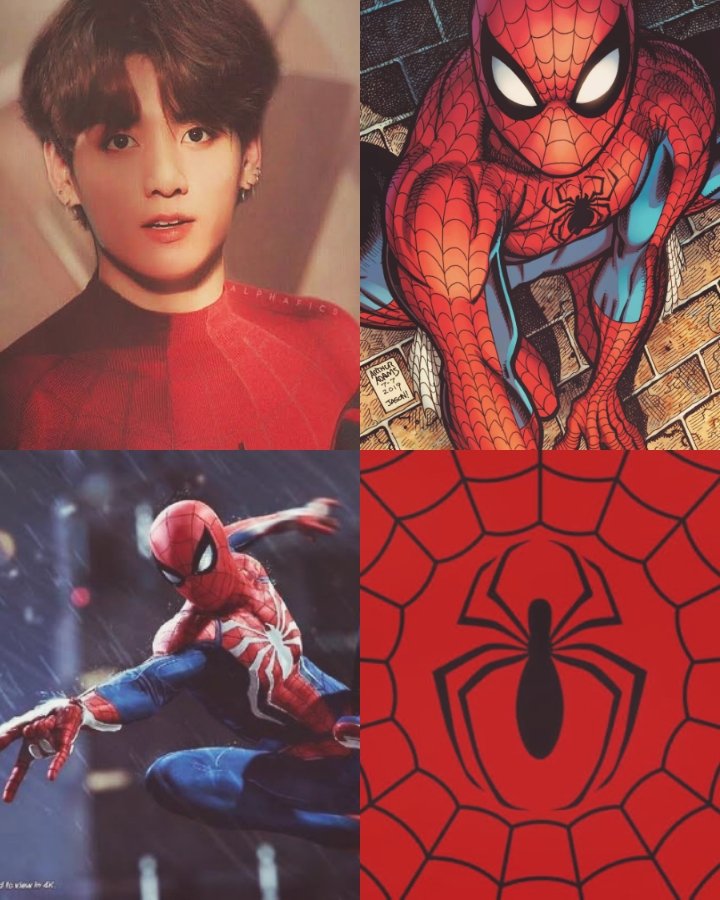 BTS Jungkook as Spiderman 