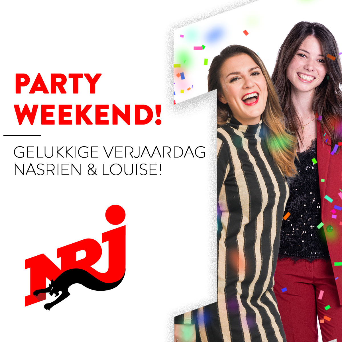 FEESTJE 🎉🎉🎉 <a href="/LouiseAilliet/">Louise Ailliet</a> &amp; 
<a href="/NasrienCnops/">Nasrien Cnops</a> zijn dit weekend jarig! 
Wens ze hieronder een gelukkige verjaardag! 👇🏼