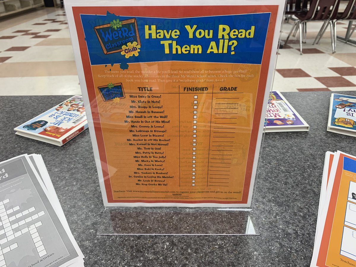 CulturallyByUS's tweet photo. The #MyWierdestSchool Series just came in! Have you read them all? #completetheseries These are some of the funniest titles 🤣Sure to engage young readers with that alone! My book would be titled...”Ms. Duffy is a Lovely” 🙃 @Ovettwilson @hubofschool @HCPSWoodsonPK8 #Love2Read https://t.co/AsqBUzI6Um