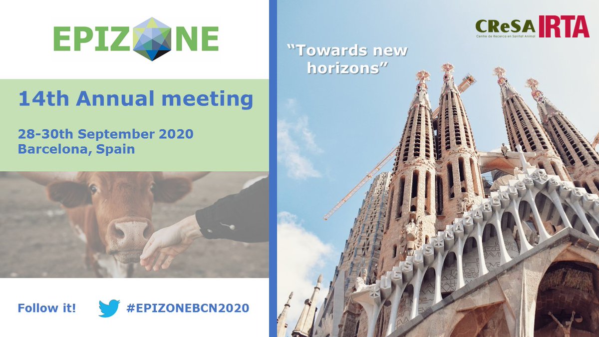 We are glad to announce that this year Barcelona will held the 14th EPIZONE Annual Meeting! One of the widest #AnimalHealth European network 🔬🐥🐴🦟🦠

🗓️28-30th September 2020 
📍 <a href="/WTCBarcelona/">WTC Barcelona</a>

👉Follow the event: #EPIZONEBCN2020
ℹ️bit.ly/2Rg5tmQ