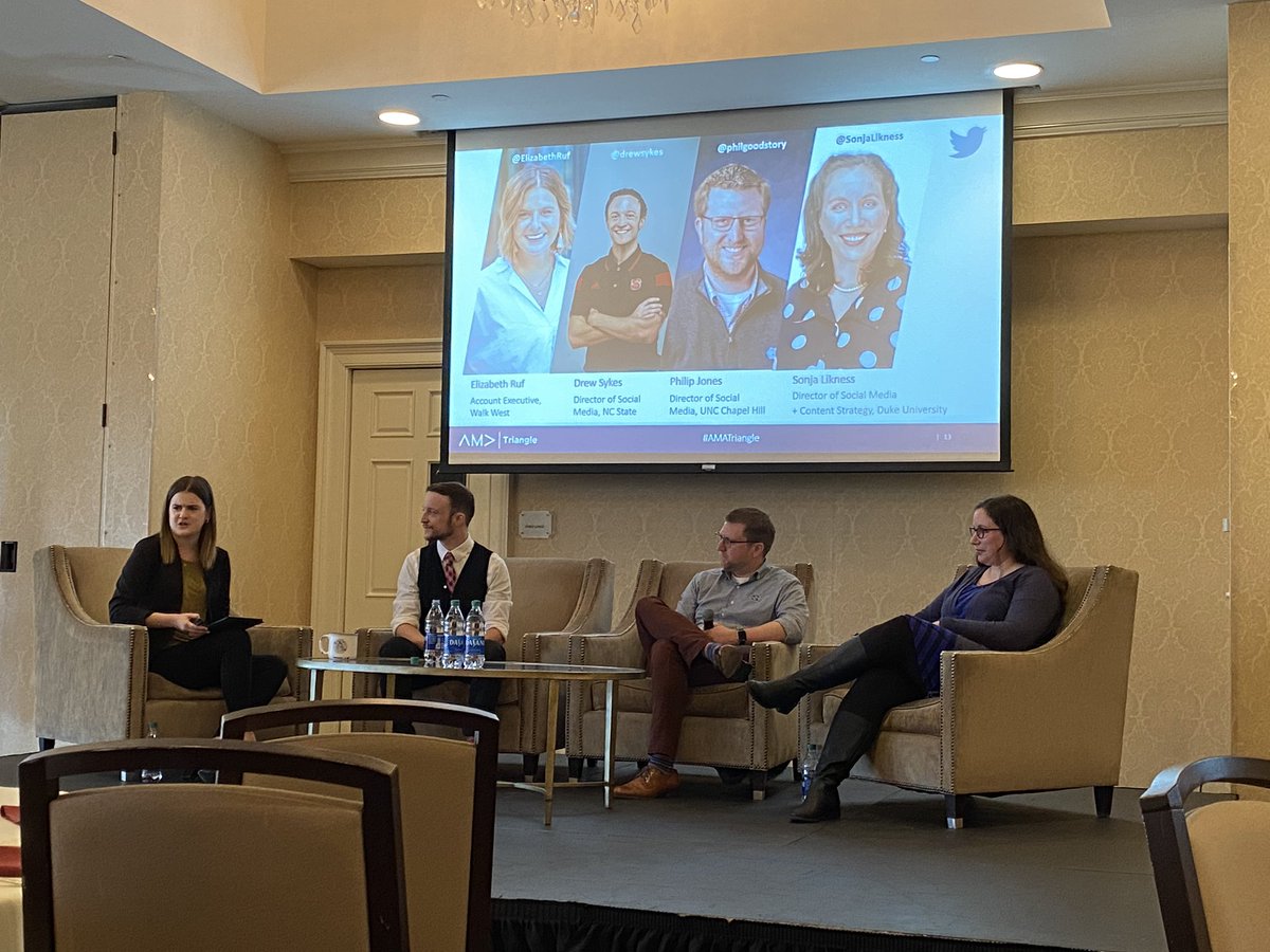 AMATriangle's tweet photo. Meet the #AMATriangle social media panel...

💥 @drewsykes 
💥 @philgoodstory 
💥 @SonjaLikness 
💥 @ElizabethRuf https://t.co/HXnTzYDxXH