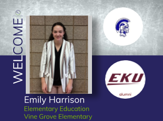 HCSTeachRecruit's tweet photo. Hardin County Schools welcomes Emily Harrison to the District.  Ms. Harrison will be teaching at Vine Grove Elementary school.  @VineGroveElem @HardinCoSchools @HCS_ISD @EKUCOE https://t.co/43jBqTuuTY