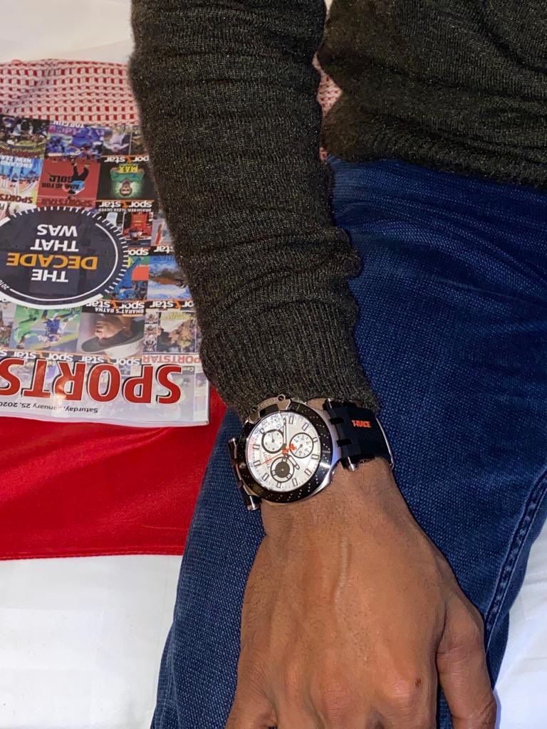PramodBhagat83's tweet photo. Thank you for the lovely watch @TISSOT! Wonderful evening at the @sportstarweb Aces Awards. https://t.co/yAKzPvSOzt
