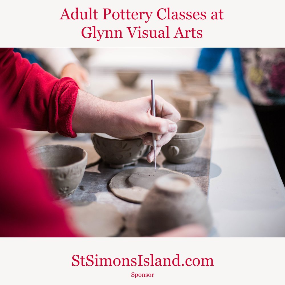 St_SimonsIsland's tweet image. Medium skill level adult pottery classes at Glynn Visual Arts offers hand-building skills, glazing and firing techniques for all levels. Students may learn wheel throwing after 6 weeks of hand building ~ #SSI #StSimonsIsland #Pottery ~ Signup today &amp;gt;&amp;gt; ow.ly/yIsd50xX62r