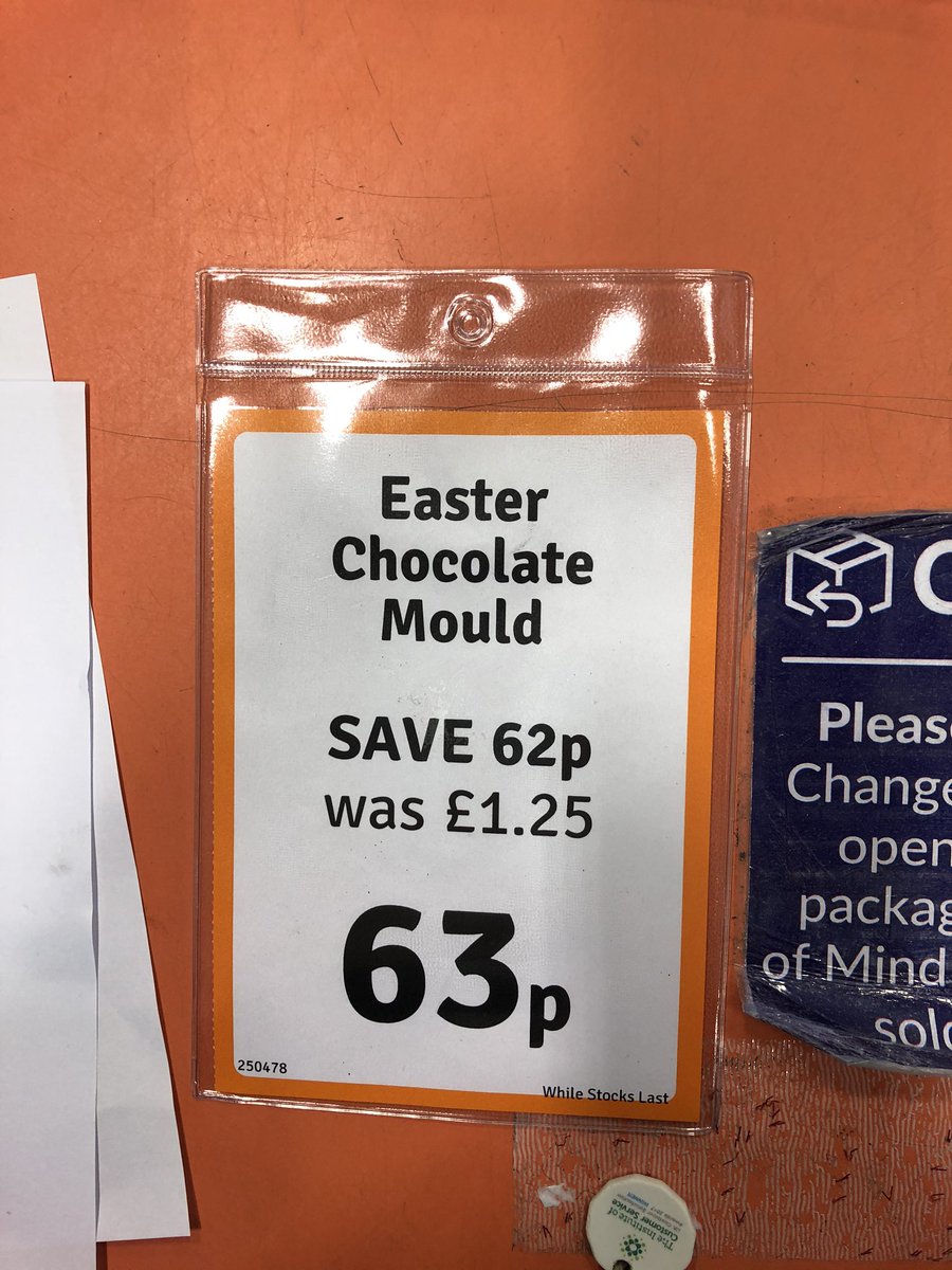 c_babe77's tweet photo. @TheRangeUK absolutely disgusted with the Eastbourne store who refused to sell me the Easter mould for the price on the shelf! It’s not my fault they can’t take promotions down when they are meant to! Where is the customer service???? https://t.co/nb0knpZxSZ