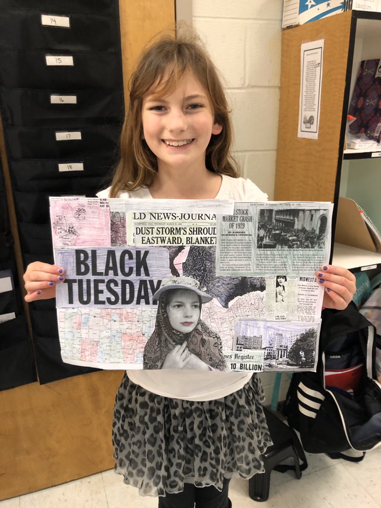 Students review social studies in art class by creating personalized Great Depression posters! <a href="/jenpenpul/">Jen Penson Pullen</a> #journeytoexcellenceandsuccess