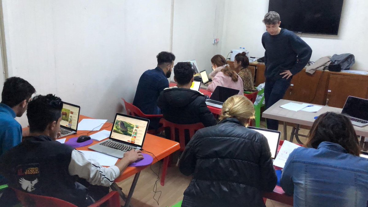 CoderDojo's tweet image. Another first Dojo session! This one is based at the Bajed Kandala refugee camp, and is being led by the @scoopfoundation with support from Google 💜
This Dojo is being run as a pilot, with the aim to replicate it in more locations 🙌
#CoderDojoStories #ThursdayThoughts