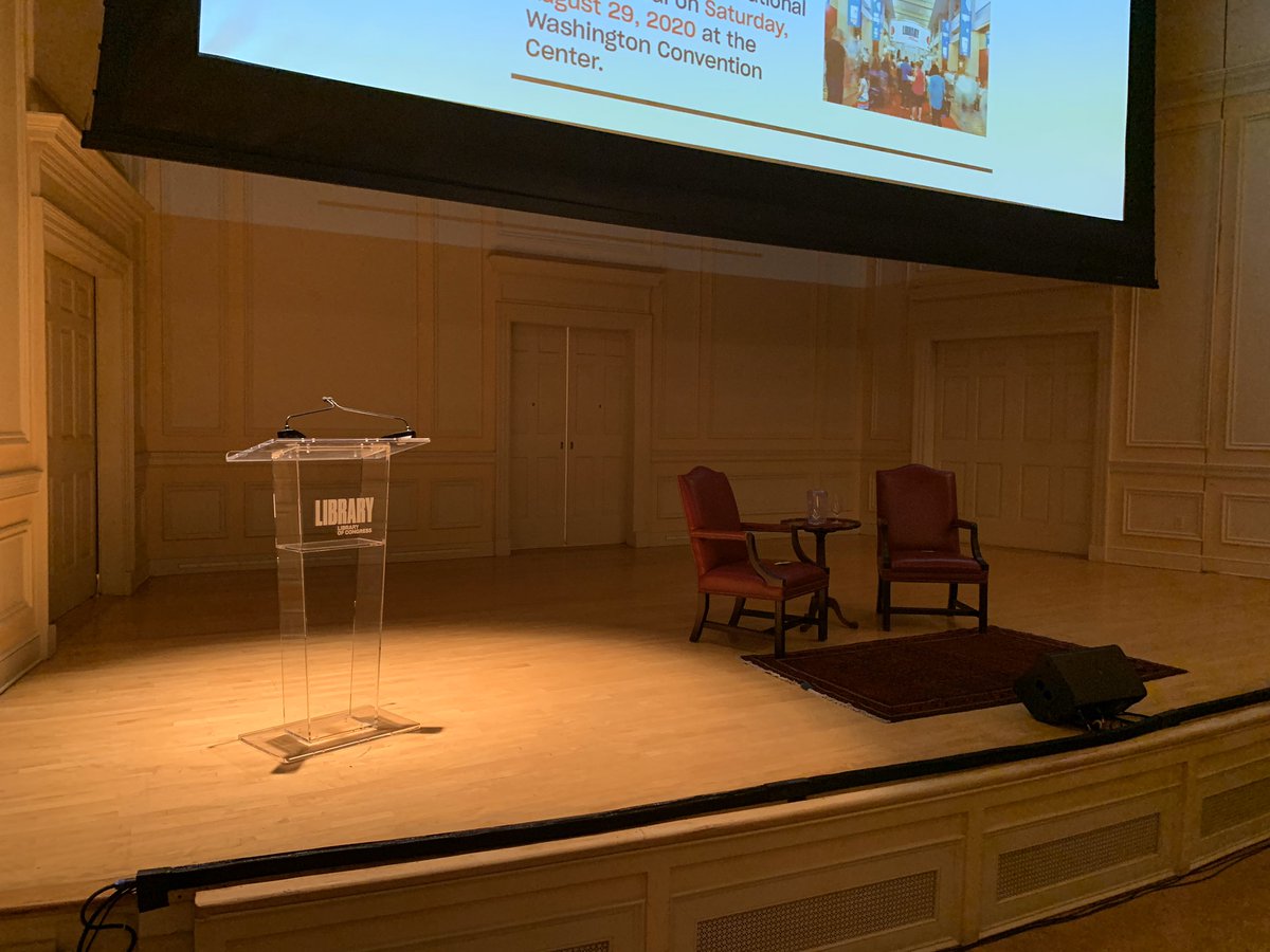 PenguinClass's tweet photo. At the @librarycongress to see @JackieWoodson hand off the National Ambassadorship of Children’s Literature to @JasonReynolds83! @CBCBook https://t.co/T9YnTo6aSz