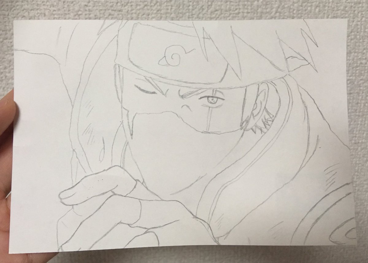 心愛ココ 声優 アニメーター Su Twitter 久しぶりにナルトのキャラクターを 最近のお気に入りは強弱をつけて線を描くこと イラスト ナルト カカシ Naruto
