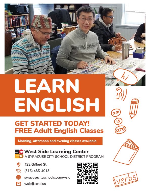 PartnersCNY's tweet image. Want to improve your English language skills and make community connections?
Join the West Side Learning Center English as a New Language classes...