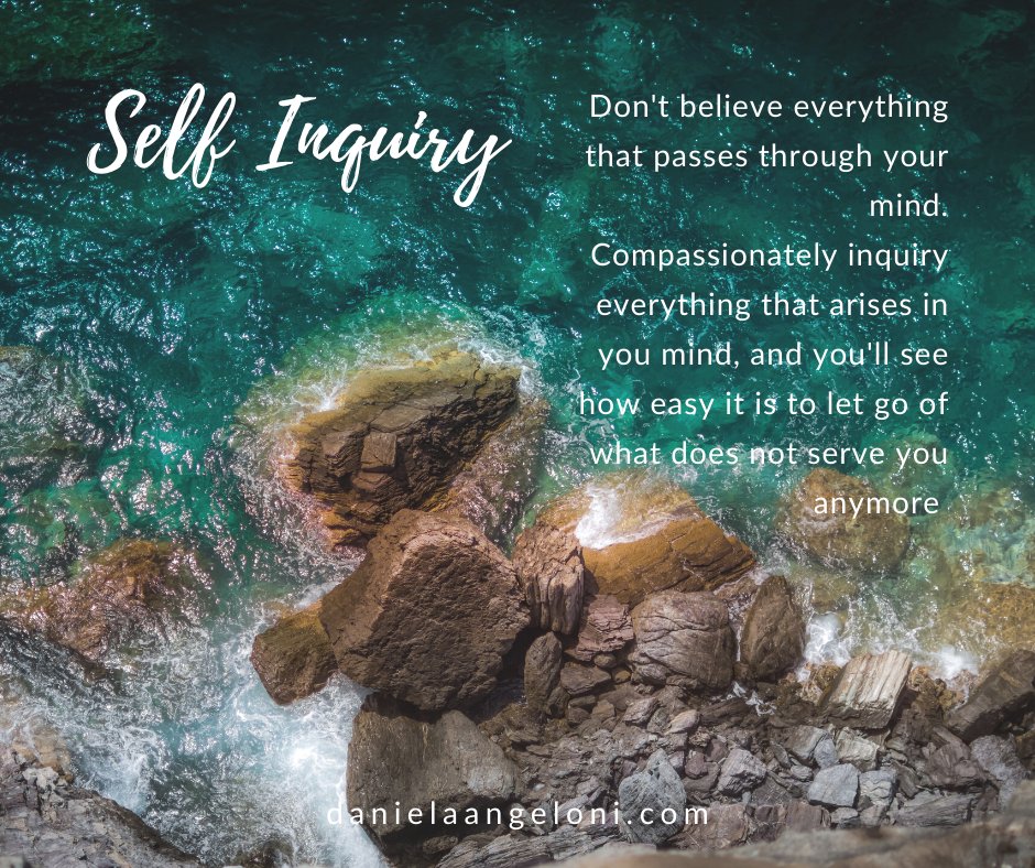 DaniAngelCoach's tweet photo. When we start inquiry our thoughts, we realise that not everything we think is real. We also understand that we have tremendous freedom in deciding to believe them and live in what is familiar, or to let go of them and linger in the unknown. And allow life to flow through us. https://t.co/AgrkDWRYGh