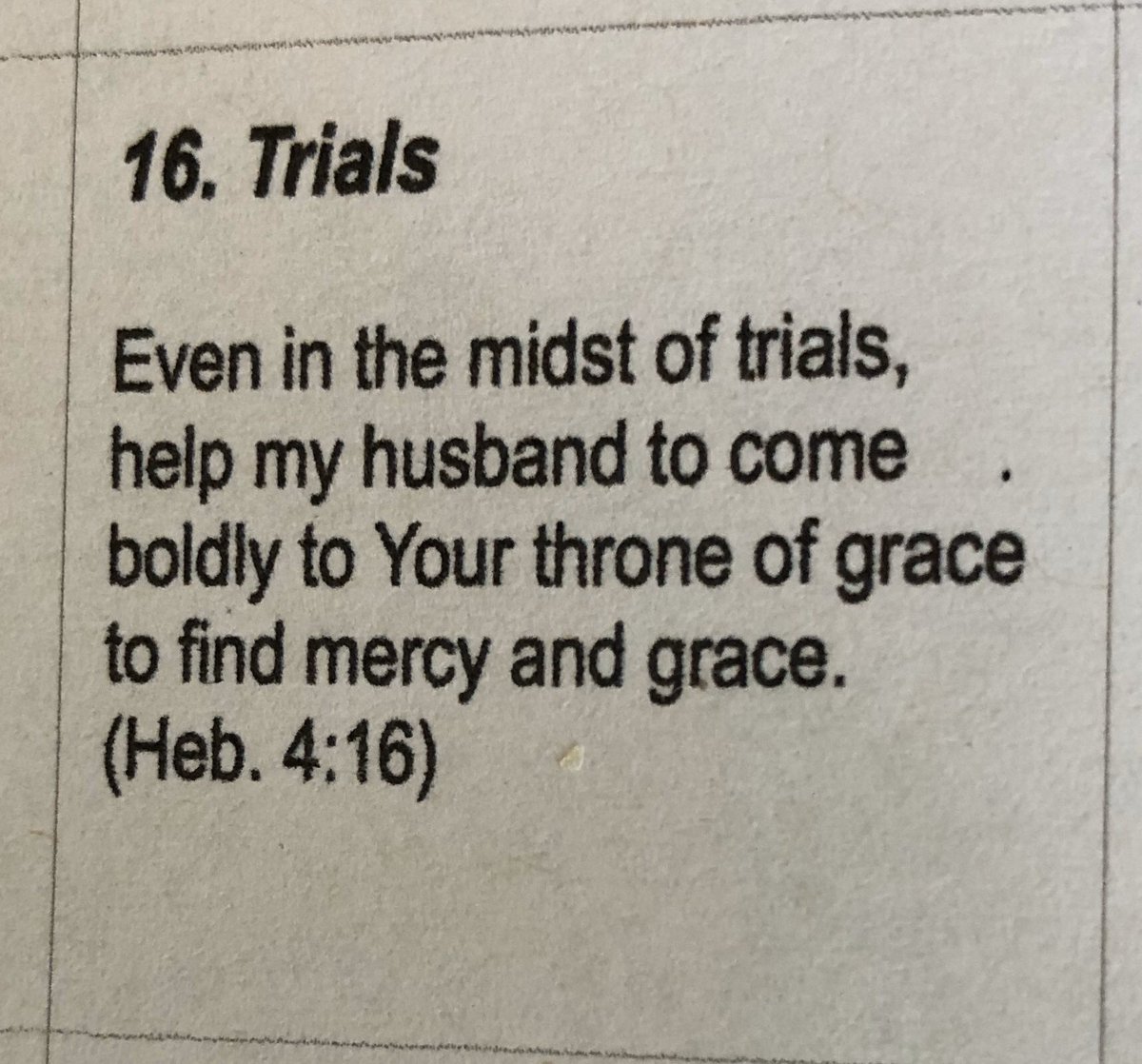 writerSWeeks's tweet photo. Trials come in various ways to every life, and godly men need godly women #praying for them. #pray #faithfully for your husband. https://t.co/waOzouBFZD