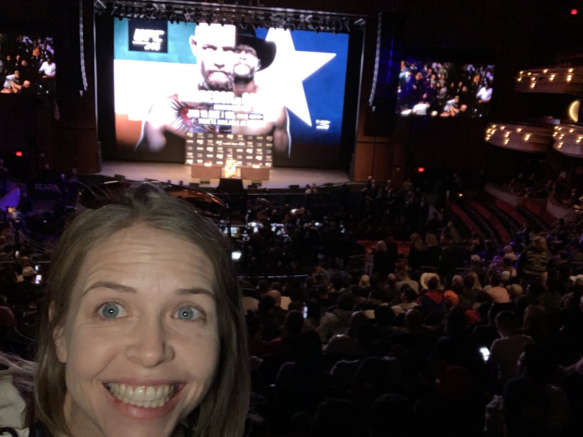 TheAshleyDrake's tweet photo. The @ufc press conference was EPIC!! Can’t wait for Saturday. #bucketlist https://t.co/kmyhhFh97d