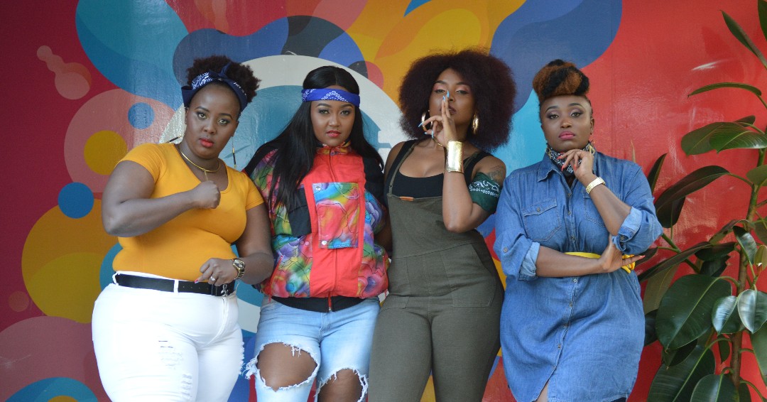 switchtvkenya's tweet photo. #Chatspot once again. Ready for your 6 o'clock tea? Well the girls are certainly ready. @nanaowiti @kush_tracey @My_Mwikali and Milly Chebby get their gangster on. #genge #gengeton #gengethursday https://t.co/tgIRr97oKJ
