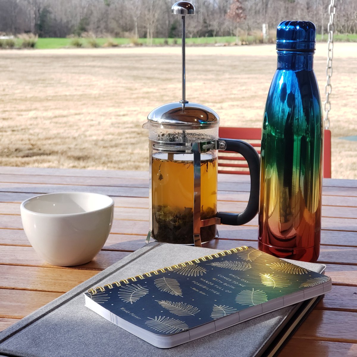 When it's 65 degrees and sunny on a Thursday in January, you move the office outdoors. 

Working from @ASCGreenway Canteen today. If you're local, drop by and say hello. 🍵 or ☕ (and a brisk hike) is on me today!

 #healthybody #healthymind