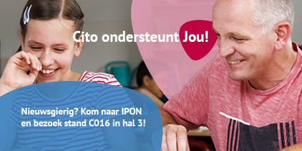 Cito's tweet image. Zien hoe Cito bijdraagt aan krachtig onderwijs en weten hoe we jou kunnen ondersteunen in het bieden van onderwijs op maat? Bijv. met Groeimeter (po) en het nieuwe toetsplatform (vo). Bezoek op 5/6 februari onze stand C016 in hal 3 #cito #IPON #vakbeurs #onderwijsinnovatie #ict