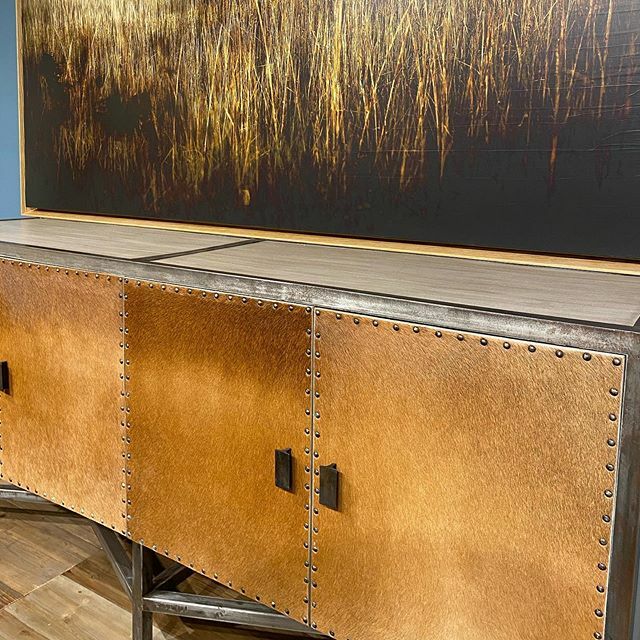 AliciaOsenenko's tweet photo. The front of this sideboard is layered with a cowhide! 😍 #furniture #americasmartatl #decor #accessories #home #furnitureclassics https://t.co/oxAaQIIYEz https://t.co/GLfIVTm9TH