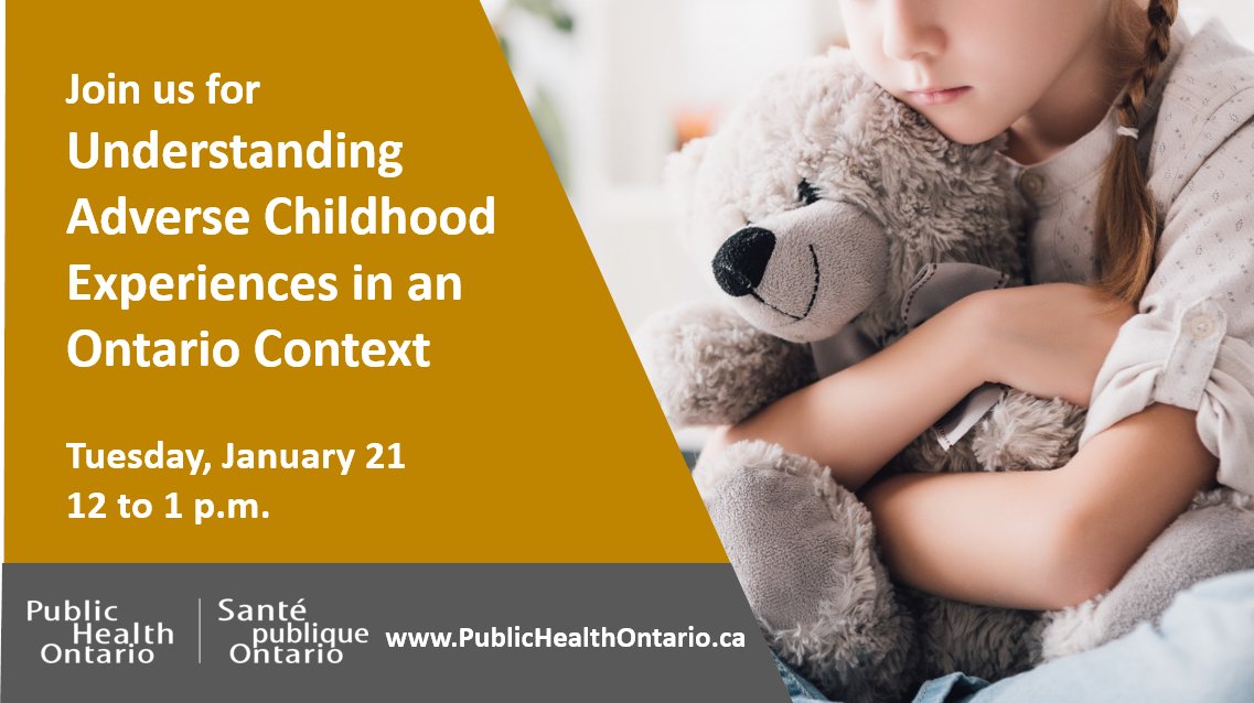 PublicHealthON's tweet photo. There is a lack of population health data related to adverse childhood experiences in Ontario. Discover how @WDGPublicHealth aimed to address this gap at our next #PHORounds webinar. For details, visit https://t.co/gvmUxPOss5. https://t.co/Zn086BW0Fj
