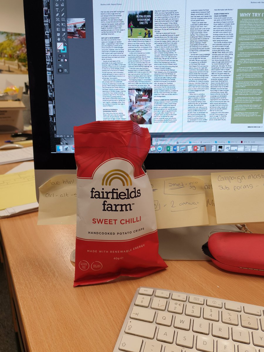 Today in the office the production team have been sampling #FarmFieldsfarm crisp to review for <a href="/FinerThingsMag/">Finer Things Magazine</a>! They're #yummy! <a href="/FairfieldsFarm/">Fairfields Farm Crisps</a> thanks 😊