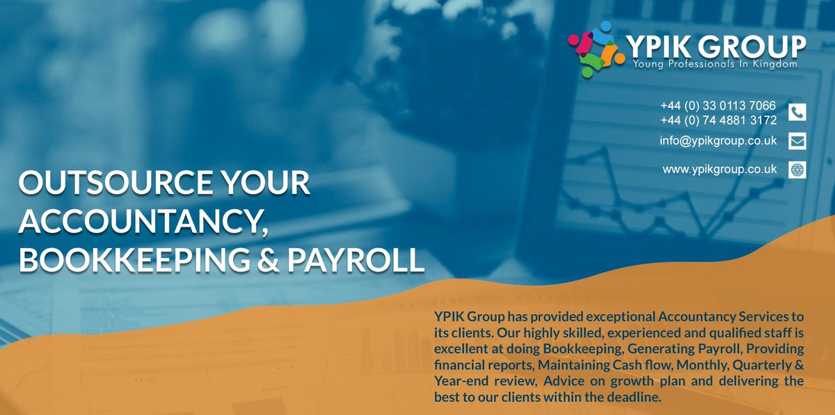 ypikgroup's tweet photo. We provide exceptional Accountancy, Bookkeeping & Payroll Services to boost your Business.
#YPIKGroup #YPIK #BusinessConsultancy #BusinessGrow #OutSourcing #ITServices #WebsiteDesigning #Accountancy
#Bookkeeping #Payroll #PayrollServices #UK #London https://t.co/coJc0DDHWO