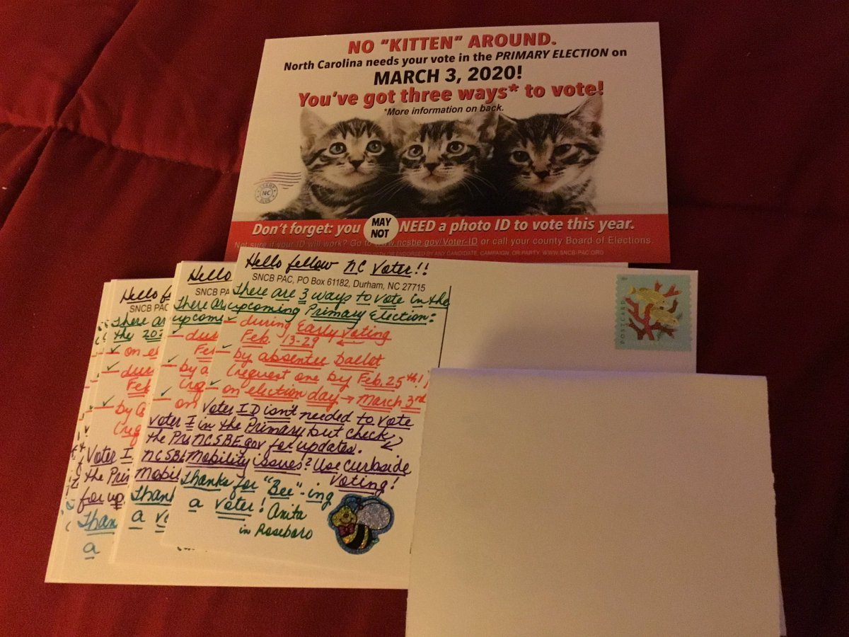 ASauer8's tweet photo. @MurphinDC @gercohen Some visual “artwork” to help #StampNCBlue! Please vote! No voter ID needed for the primary! Thanks! 🌊🌊 https://t.co/qXMNKM520w