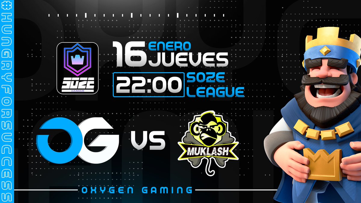 #MatchDay | #CR | #ClashRoyale

⏰ |  22:00 🇪🇸

🏆 |  <a href="/LeagueSoze/">Soze League</a>

🆚 |  <a href="/Muklash__/">Muklash ®️</a>

¡Vamos a darlo todo compañeros! ✌

#HungryForSuccess 🌀💙