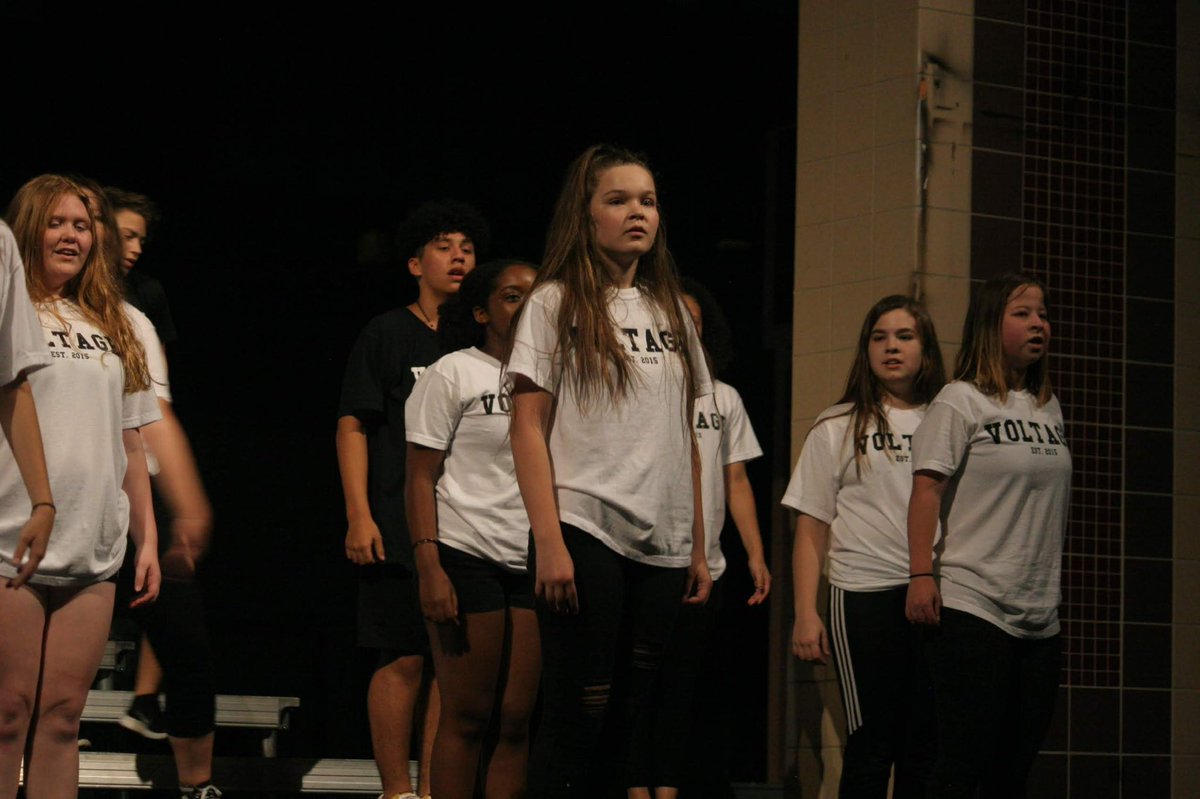 Come see a sneak peak of Volatges show that the pep rally today!