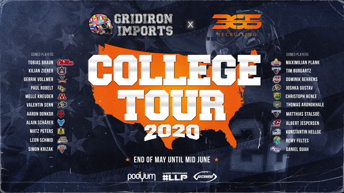 GridironImports's tweet photo. Info coming soon on opportunities to showcase your abilities and earn a spot on The College Camp Tour! https://t.co/qPlpFX1SaJ