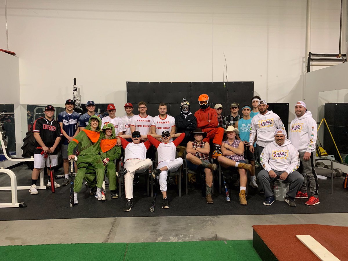 RLHSBaseball's tweet photo. When the captains declare “twin night” at practice. 😂😂😂

BP was ....interesting! 
#ChopWoodCarryWater
#Itstillagame https://t.co/2JbsXh3zBT