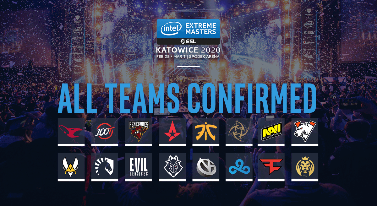 IEM's tweet photo. One of these teams will leave #IEM Katowice with a shiny new 🏆! 

Who ya got?

🇵🇱 https://t.co/9vw8b3b0jS https://t.co/qGlc3xk8hZ