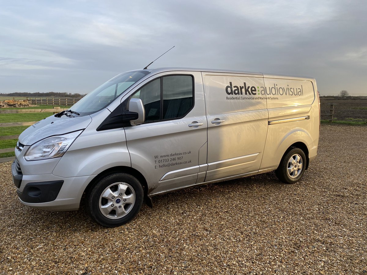 DarkeLtd's tweet photo. Happy with the new sign writing on one of our engineer’s van 👍🏻 thank you Rick &amp; the team at PECS nice to show off @CEDIA logo #clear #clean #ready https://t.co/ybTOWKOfUP