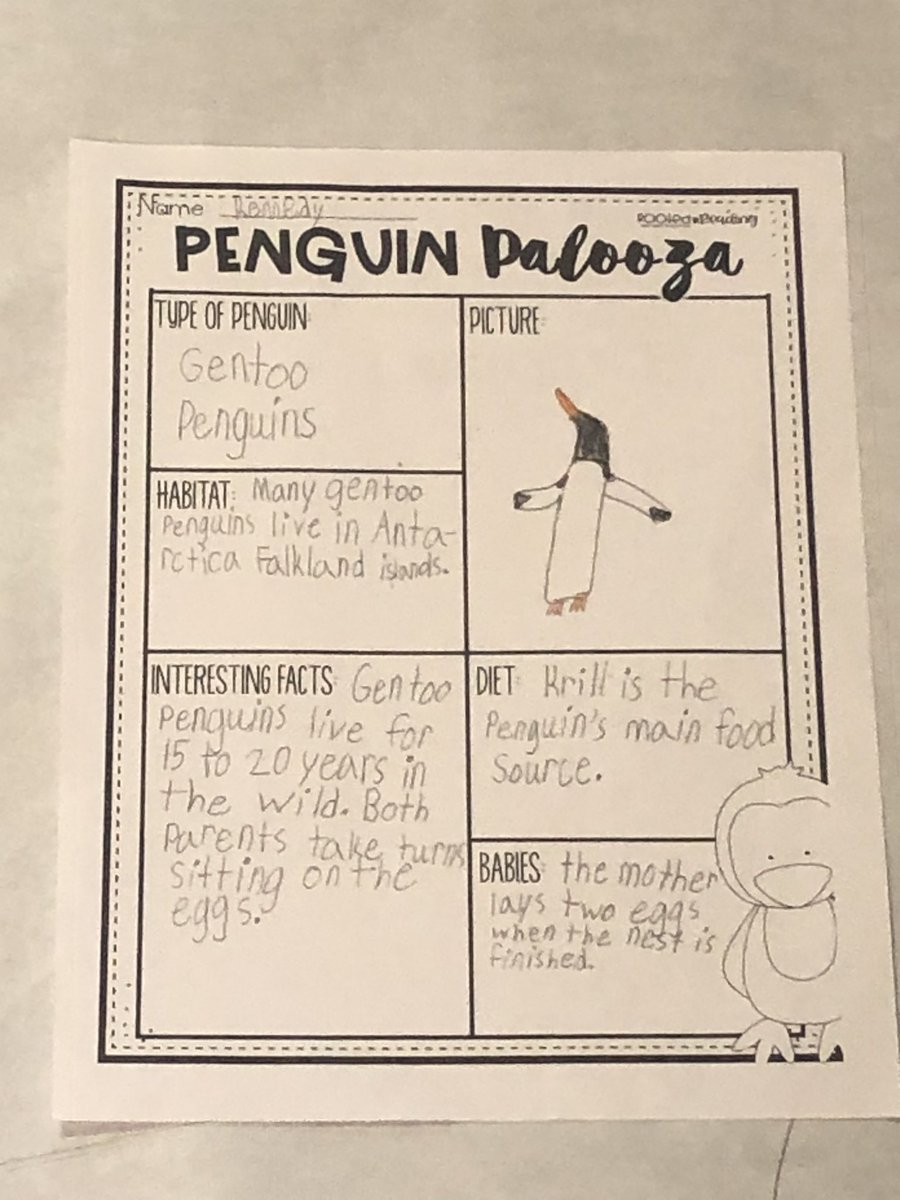 KristinGrider2's tweet photo. Extending this week’s IRA into a penguin research project! #pebblego #fountasandpinnell #engagement @hpelem https://t.co/d6aqxclbK4