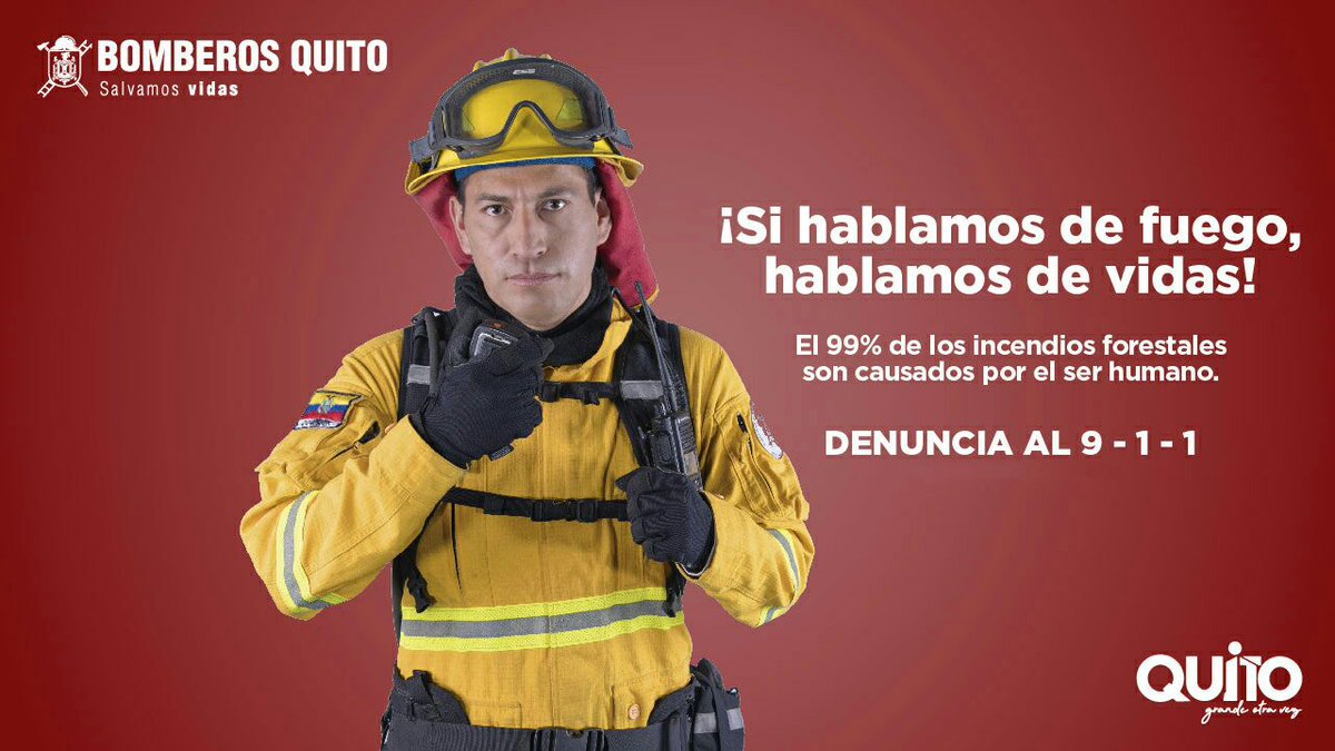 Los rayos, las fogatas, los cigarrillos, el clima seco y el sol pueden proporcionar el calor suficiente para desatar un incendio. ¡Ayúdanos a evitarlos! Denuncia a quienes atentan contra la naturaleza al 9-1-1. #IncendioCasitagua #QuitoSeguroOtraVez