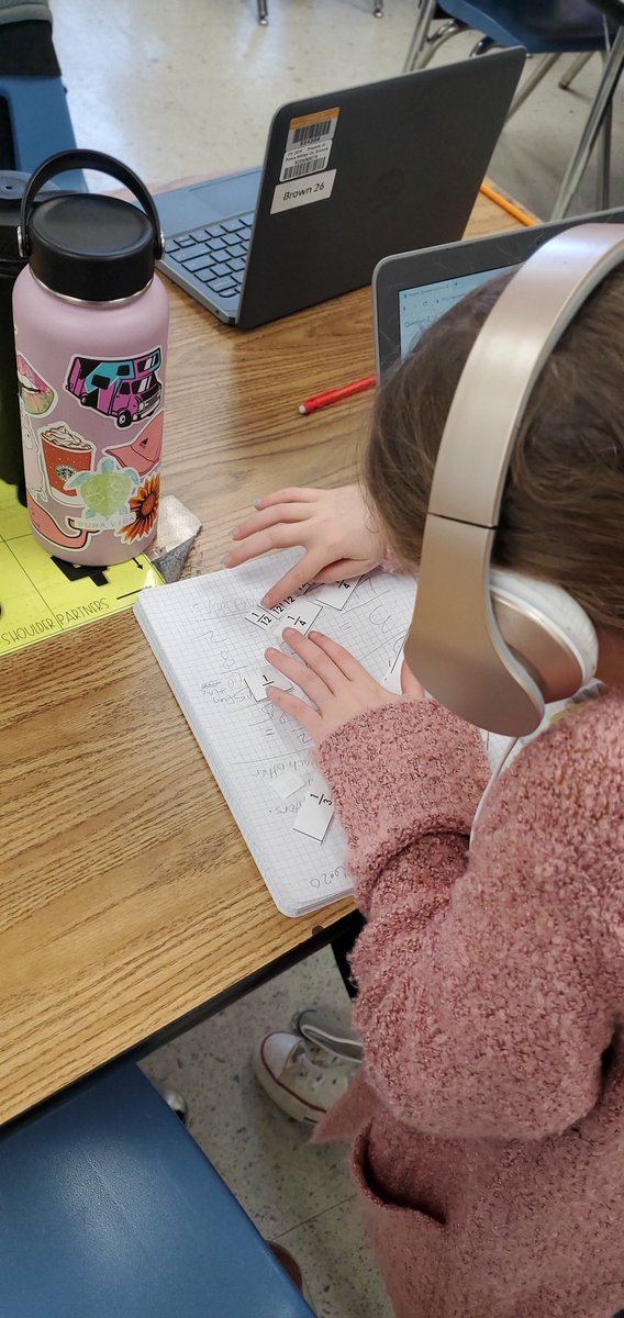 We are uning fraction strips to explore equivalent fractions! #AshlandSOAR