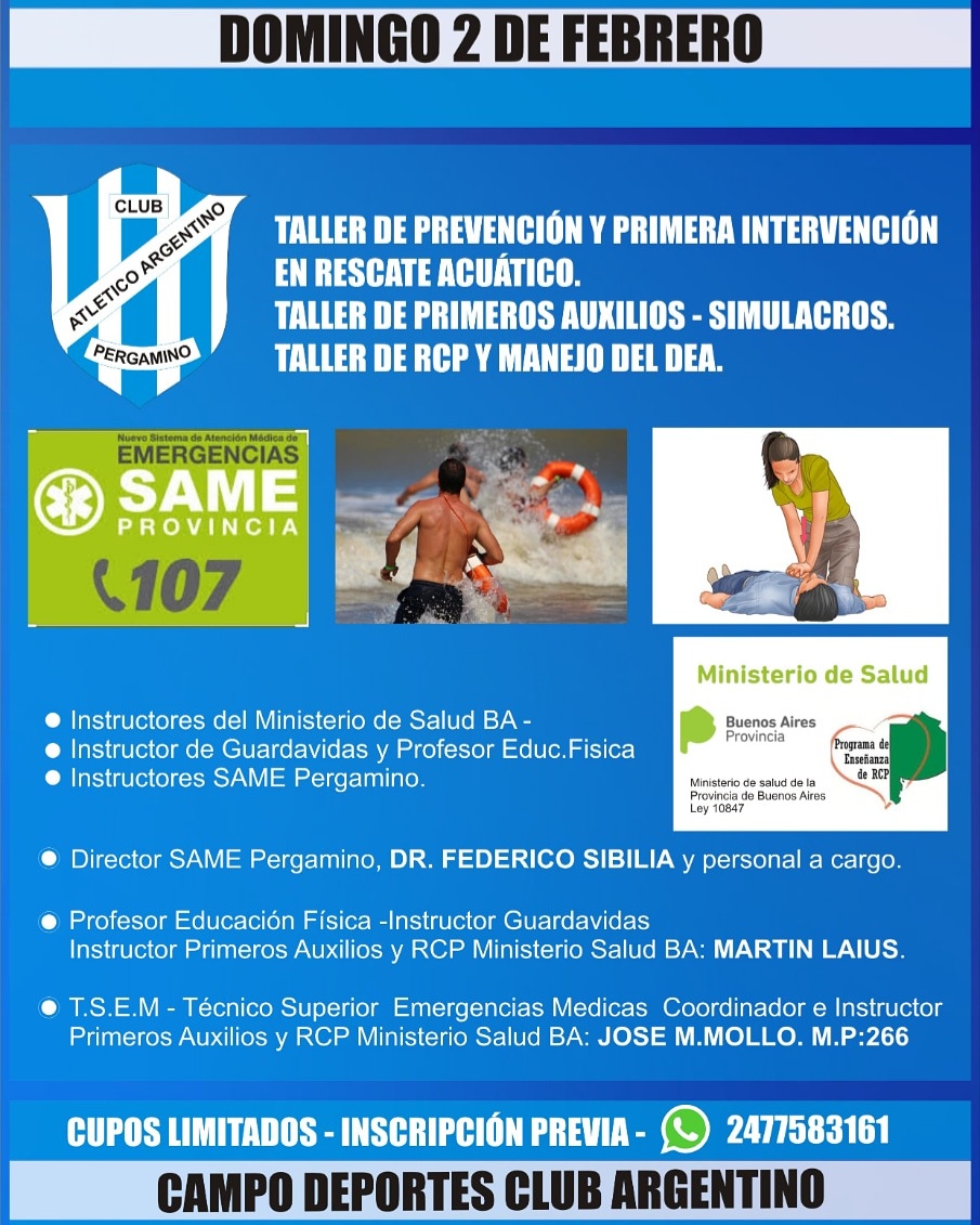 📌DOMINGO 2 DE FEBRERO EN NUESTRO CAMPO DE DEPORTES.
📌CUPOS LIMITADOS.
📌 INSCRIPCIÓN PREVIA.
📌 CONTACTO 📲 2477583161