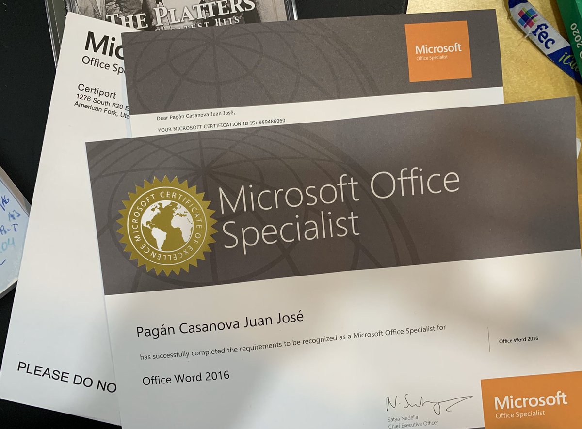 jjpaganc's tweet image. Hoy he tenido un correo desde Utah!!! @colegiosfec @FranSerranoCert @Med_Interactiva  @CertificaTICnet @LearnMOS