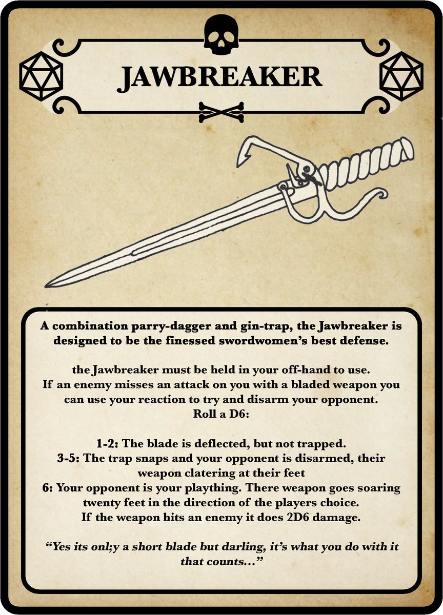 MaxHumphries's tweet photo. @Trungles I homebrewed a cool one for @ykarps rogue for our d&amp;d campaign. https://t.co/WY9nHrYhgG