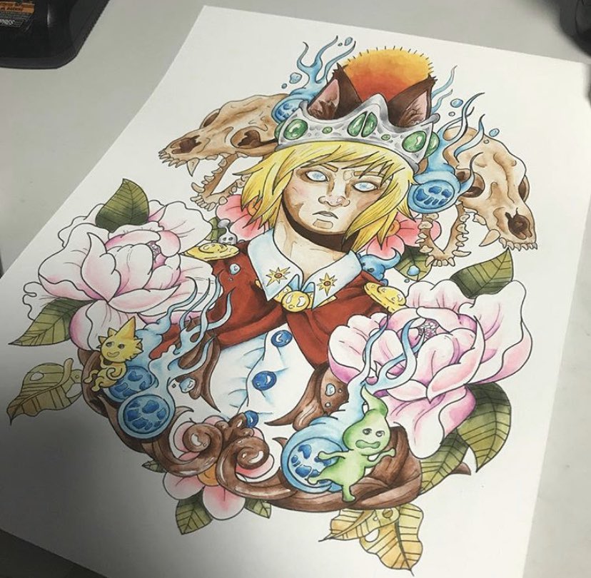 saracatdesign's tweet photo. I always forget about my #anime and #videogame inspired work hidden in my portfolio #NiNoKuni #kingevan https://t.co/F0ExwemVuA