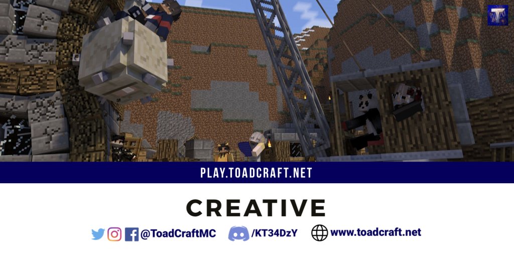 ToadCraftMC's tweet image. Creative Update

Zoals de meeste weten gaat zaterdag 18 januari om 15:00 uur Creative open.

Houd er rekening mee dat je in 1.12 precies zit. We zullen zaterdag ochtend de server update naar 1.15 alleen we weten niet zeker of dat gaat lukken.