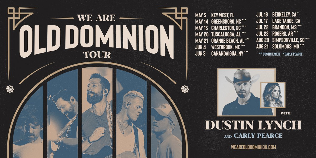 HERE WE GO! Can’t wait to hit the road this summer with @OldDominion and @carlypearce for the #weareolddominion tour. See y’all there!