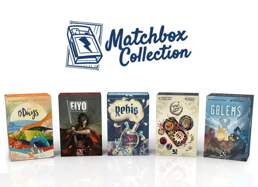 tgryphgames's tweet image. Presenting 5 euro-games, part of our new Matchbox Collection! Play solo or together in 20 minutes. Launching on @kickstarter on March 3rd, 2020! tgry.ph/matchbox  #kickstarter #boardgames #tabletopgames #cardgames