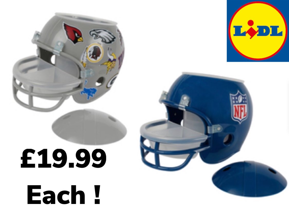 NFL LADS on Twitter "LiDL To Release Nfl Snack Helmets From 23rd Of