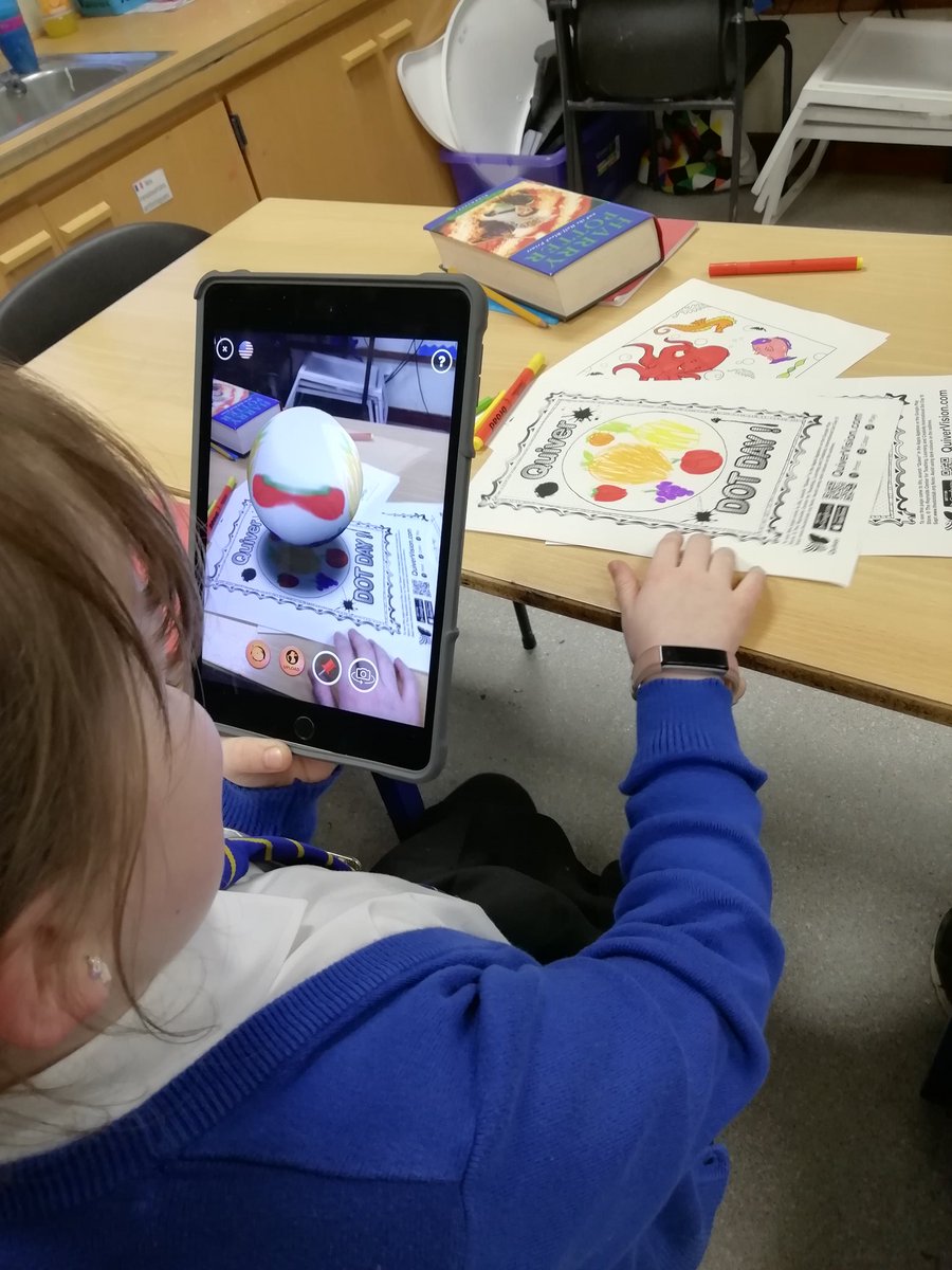 DigiLeadersVPS's tweet photo. Today the digital leaders have been using the @quivervision app. They said that it can help to develop imagination and artistic skills as well as being fun! This app is free to download #VPStech https://t.co/gwpRv1v9cW